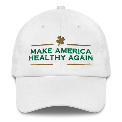 Make America Healthy Again Clover Embroidered Dad Hat - Team Kennedy Official Merchandise