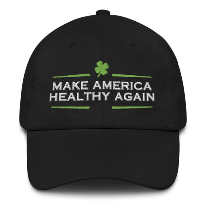 Make America Healthy Again Clover Embroidered Dad Hat - Team Kennedy Official Merchandise