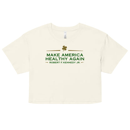 Make America Healthy Again Clover Women’s Crop Top - Team Kennedy Official Merchandise