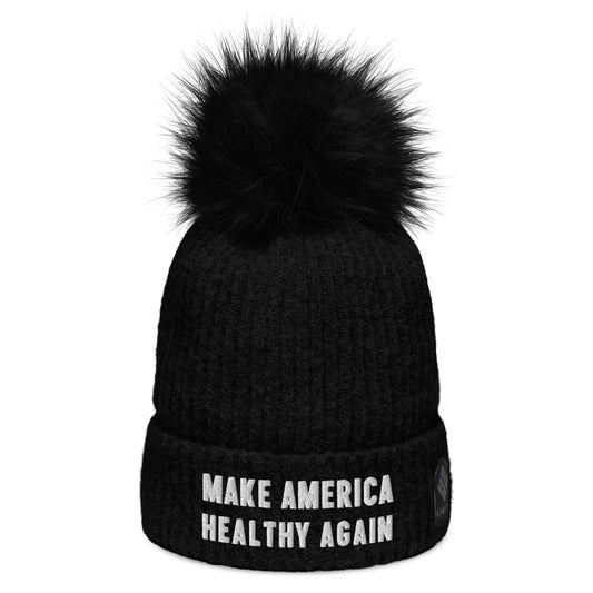 Make America Healthy Again Columbia Pom - Pom Beanie - Team Kennedy Official Merchandise