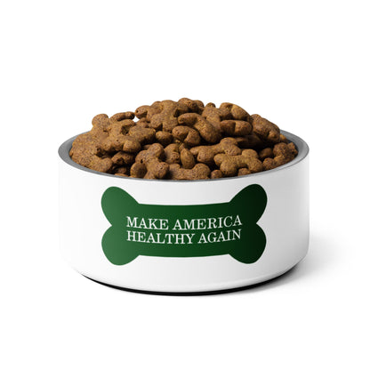 Make America Healthy Again Dog Bone Pet Bowl - Team Kennedy Official Merchandise