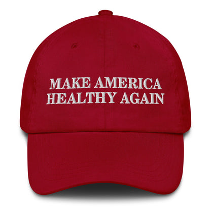 Make America Healthy Again Embroidered Dad Hat - Team Kennedy Official Merchandise