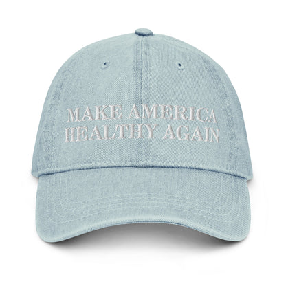 Make America Healthy Again Embroidered Denim Hat - Team Kennedy Official Merchandise