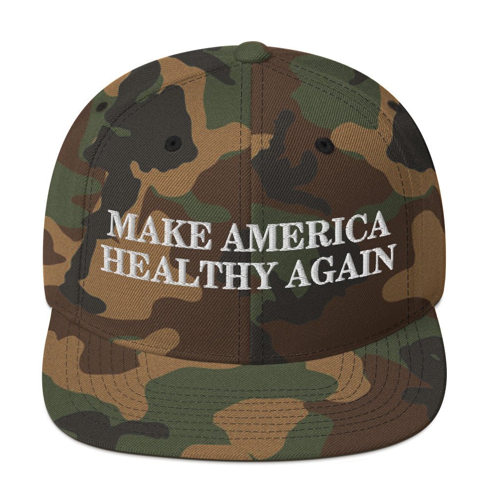 Make America Healthy Again Embroidered Snapback Hat - Team Kennedy Official Merchandise