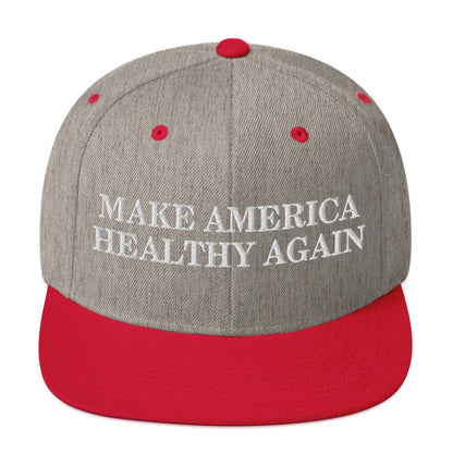 Make America Healthy Again Embroidered Snapback Hat - Team Kennedy Official Merchandise