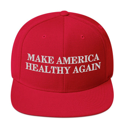 Make America Healthy Again Embroidered Snapback Hat - Team Kennedy Official Merchandise