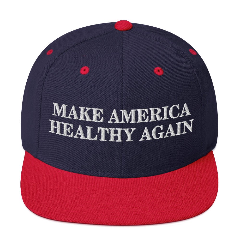 Make America Healthy Again Embroidered Snapback Hat - Team Kennedy Official Merchandise