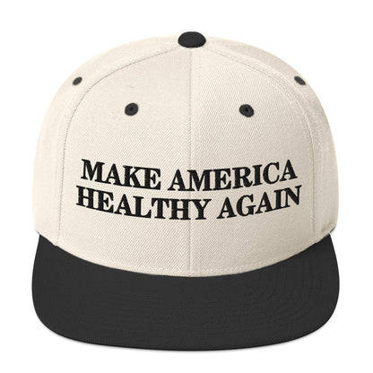 Make America Healthy Again Embroidered Snapback Hat - Team Kennedy Official Merchandise