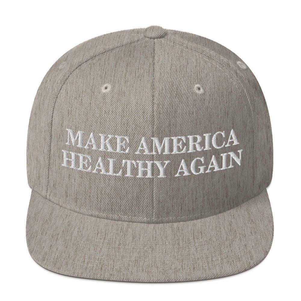 Make America Healthy Again Embroidered Snapback Hat - Team Kennedy Official Merchandise