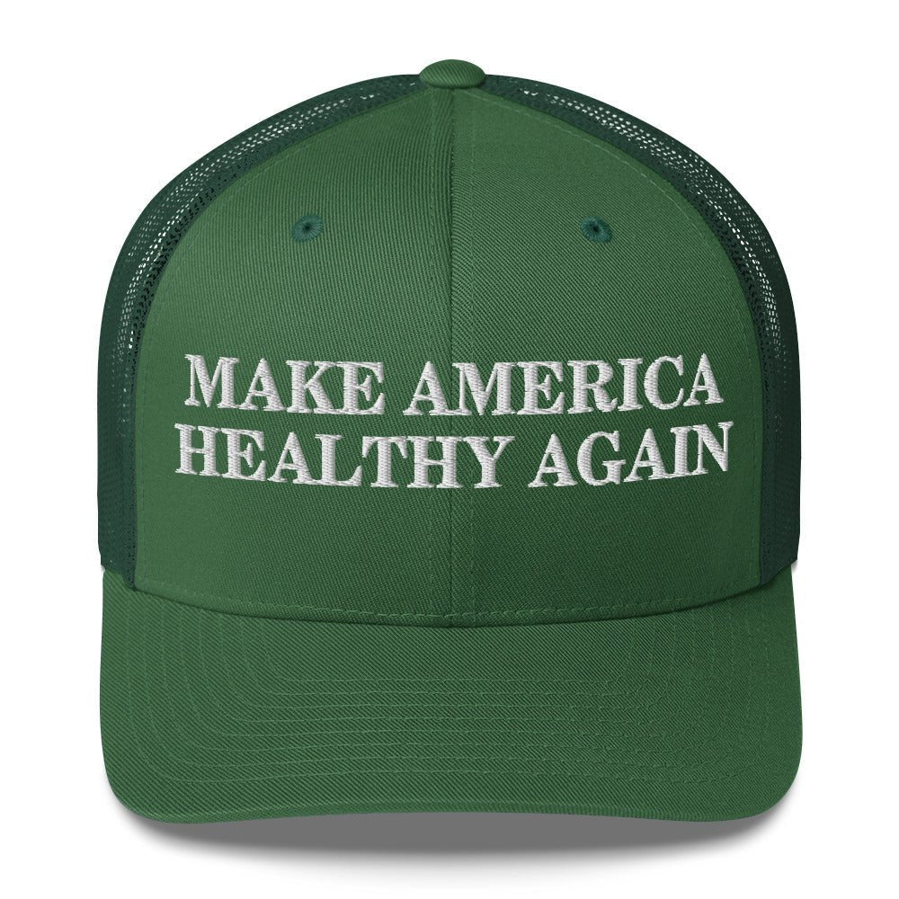 Make America Healthy Again Embroidered Trucker Cap - Team Kennedy Official Merchandise