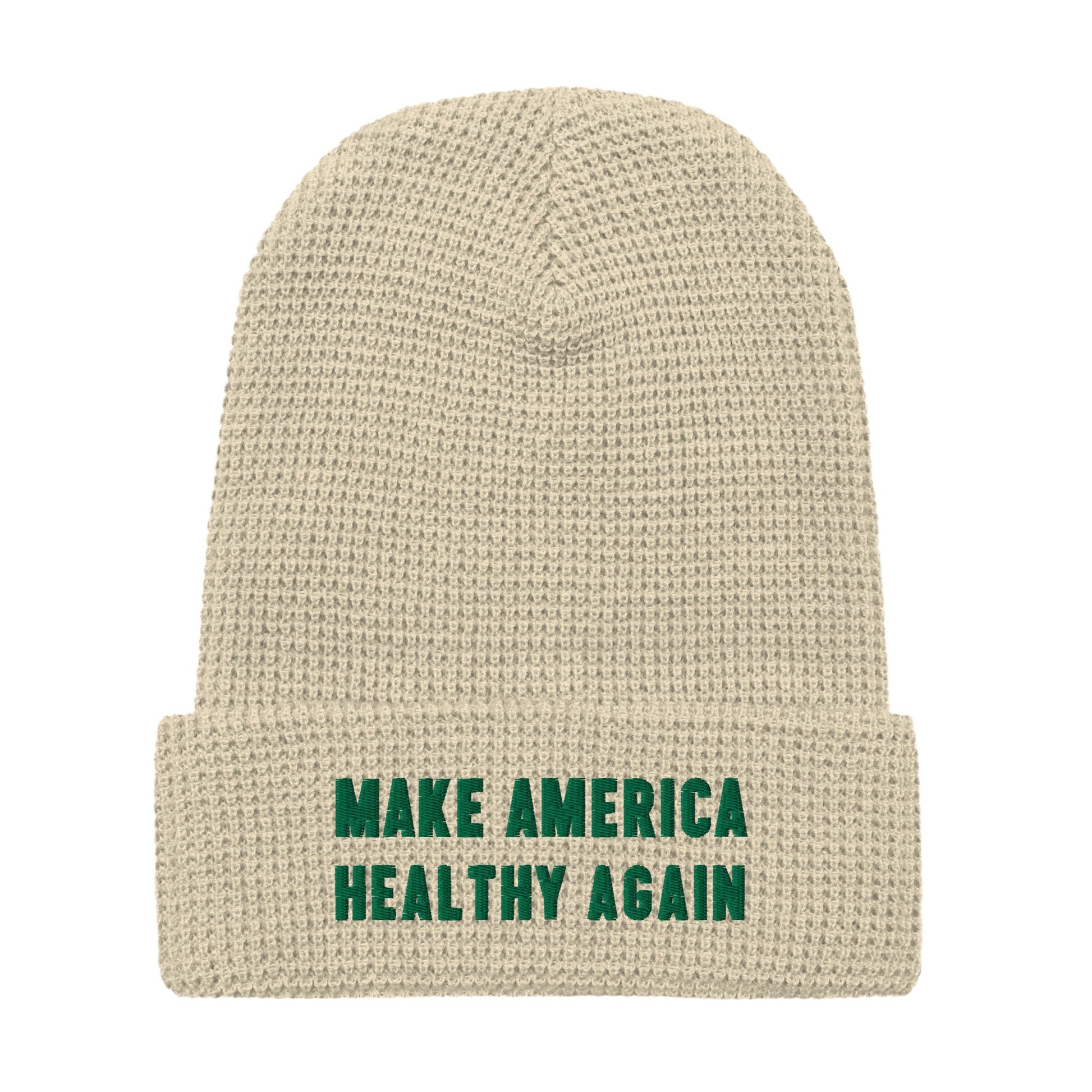 Make America Healthy Again Embroidered Waffle Beanie - Team Kennedy Official Merchandise