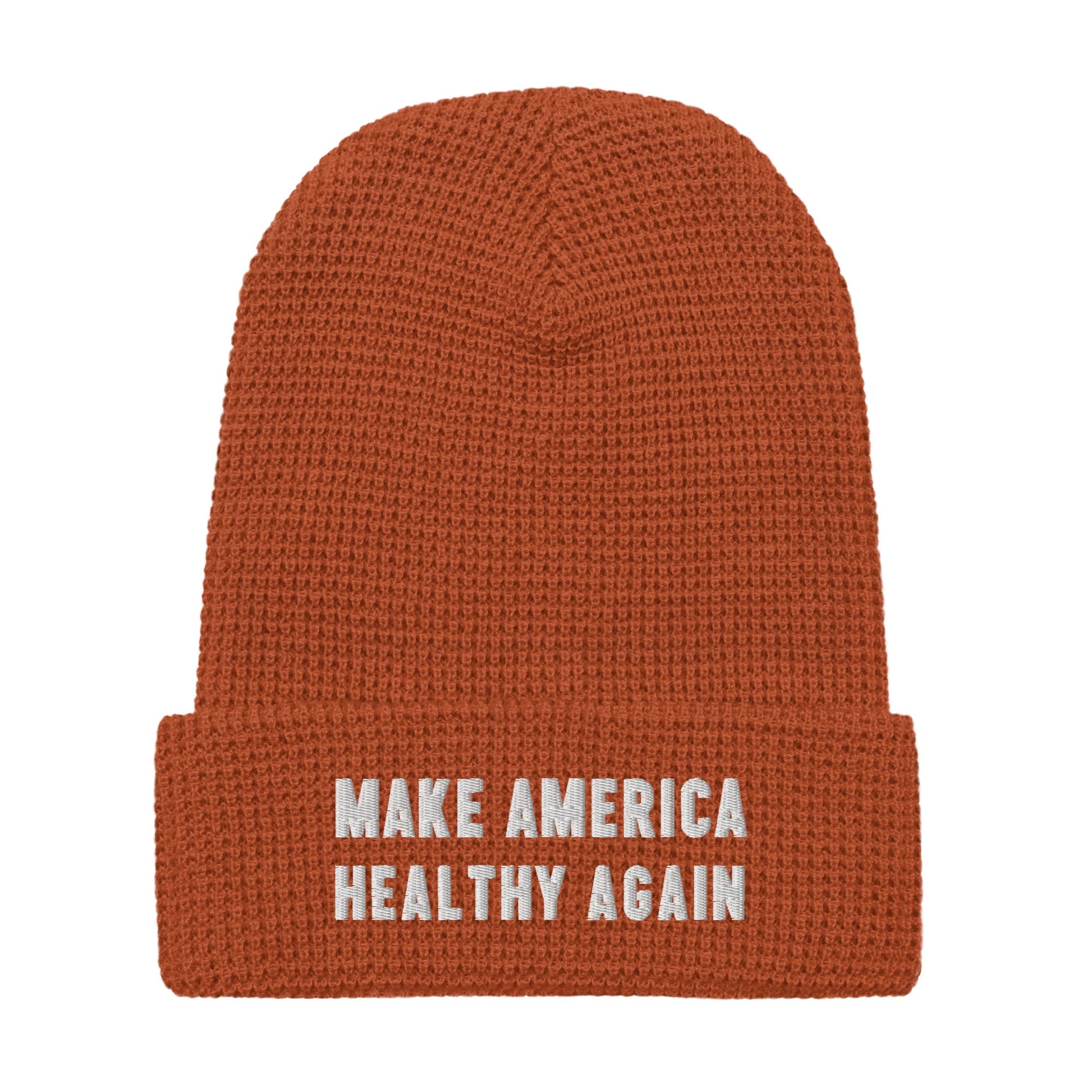 Make America Healthy Again Embroidered Waffle Beanie - Team Kennedy Official Merchandise