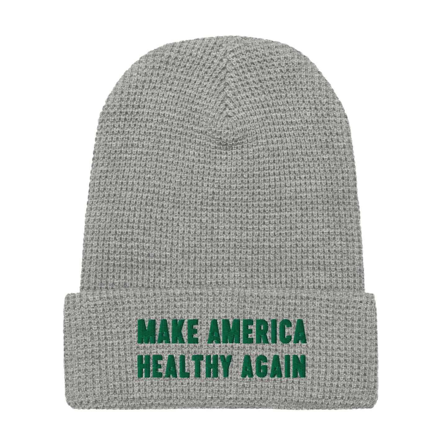 Make America Healthy Again Embroidered Waffle Beanie - Team Kennedy Official Merchandise