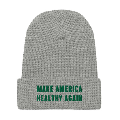 Make America Healthy Again Embroidered Waffle Beanie - Team Kennedy Official Merchandise