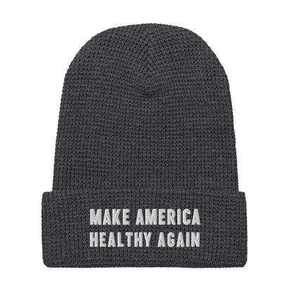 Make America Healthy Again Embroidered Waffle Beanie - Team Kennedy Official Merchandise