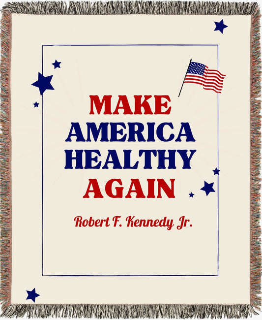 Make America Healthy Again Flag II Woven Blanket - Team Kennedy Official Merchandise