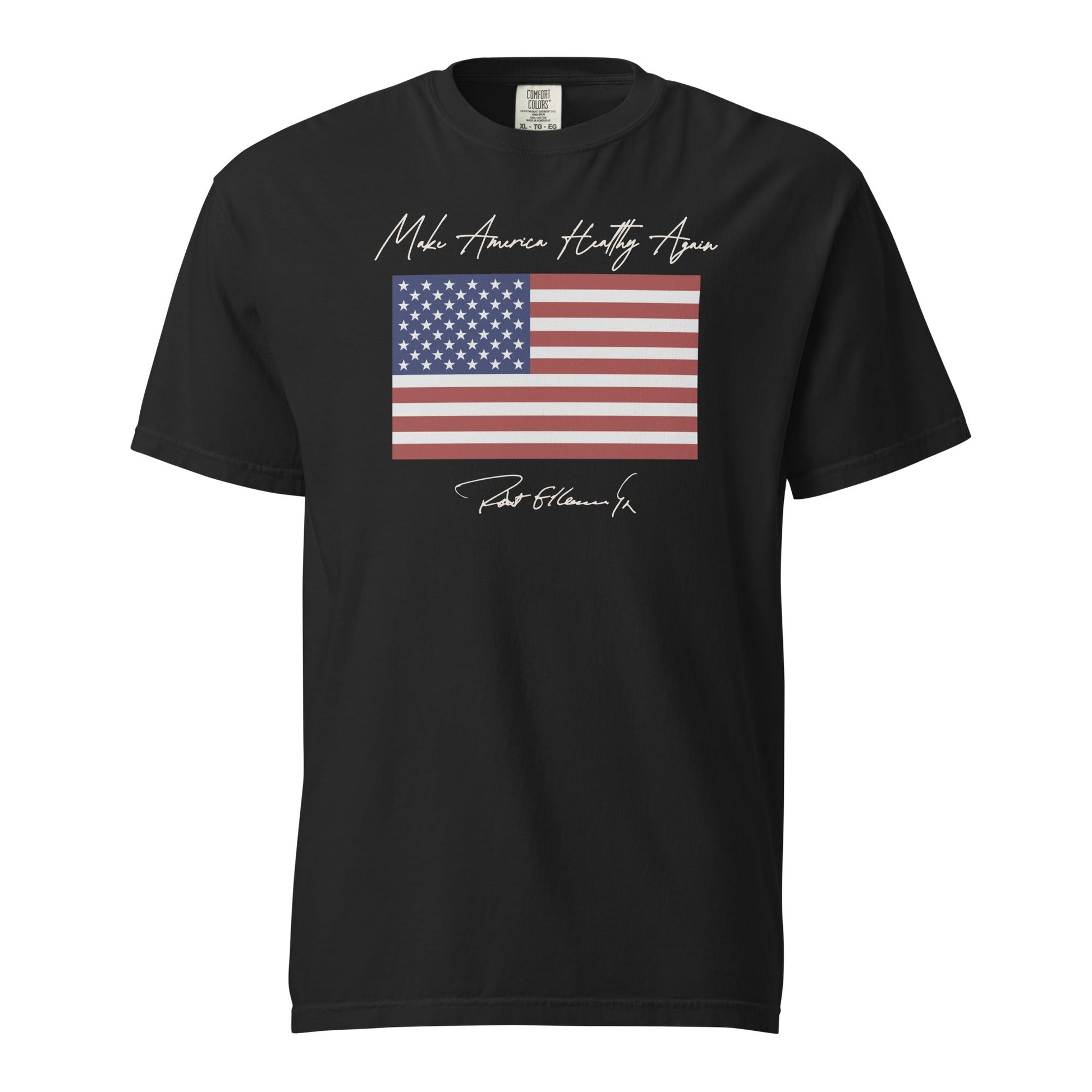 Make America Healthy Again Flag Unisex Heavyweight Tee - Team Kennedy Official Merchandise