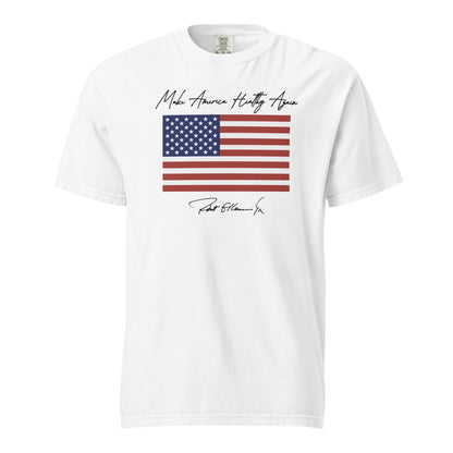 Make America Healthy Again Flag Unisex Heavyweight Tee - Team Kennedy Official Merchandise