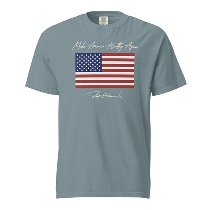 Make America Healthy Again Flag Unisex Heavyweight Tee - Team Kennedy Official Merchandise