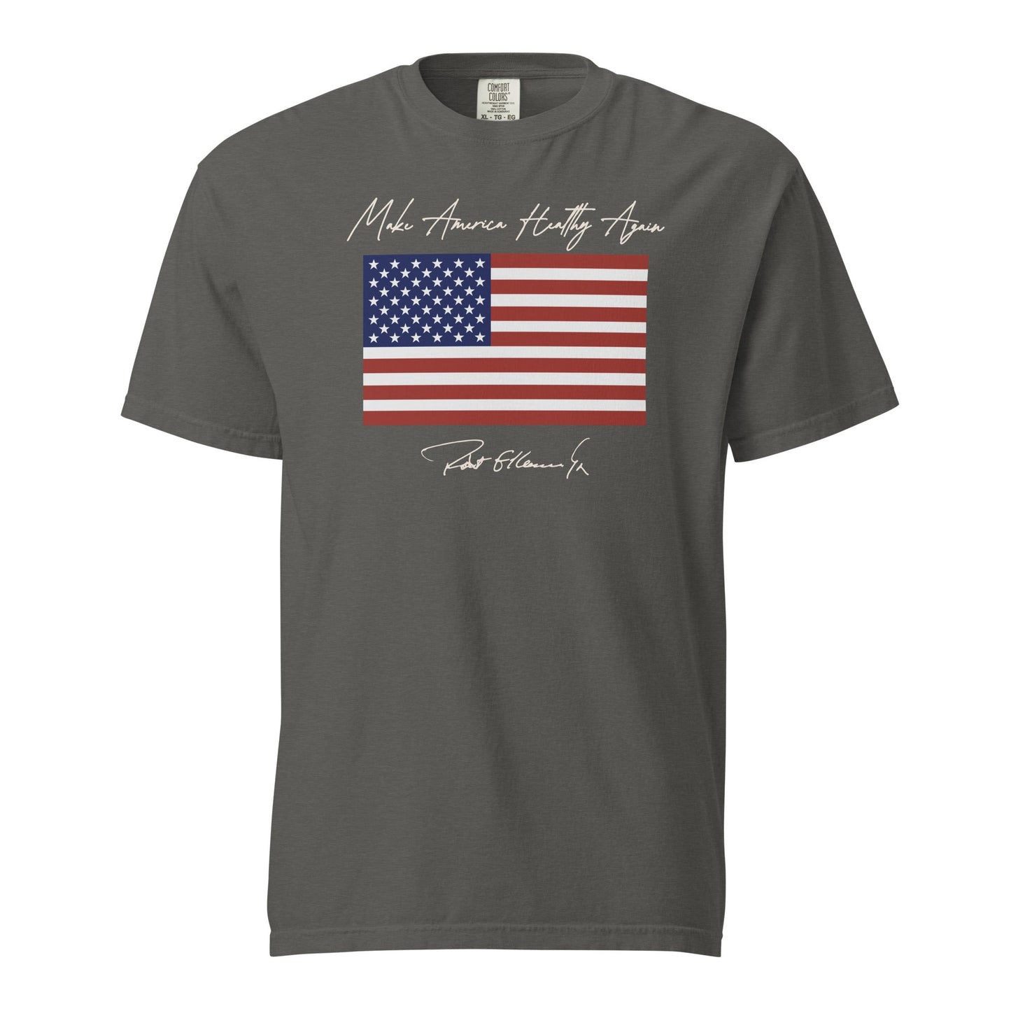 Make America Healthy Again Flag Unisex Heavyweight Tee - Team Kennedy Official Merchandise