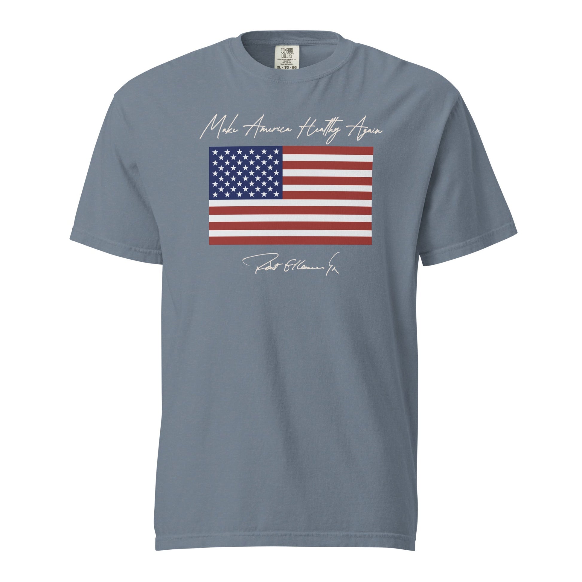 Make America Healthy Again Flag Unisex Heavyweight Tee - Team Kennedy Official Merchandise