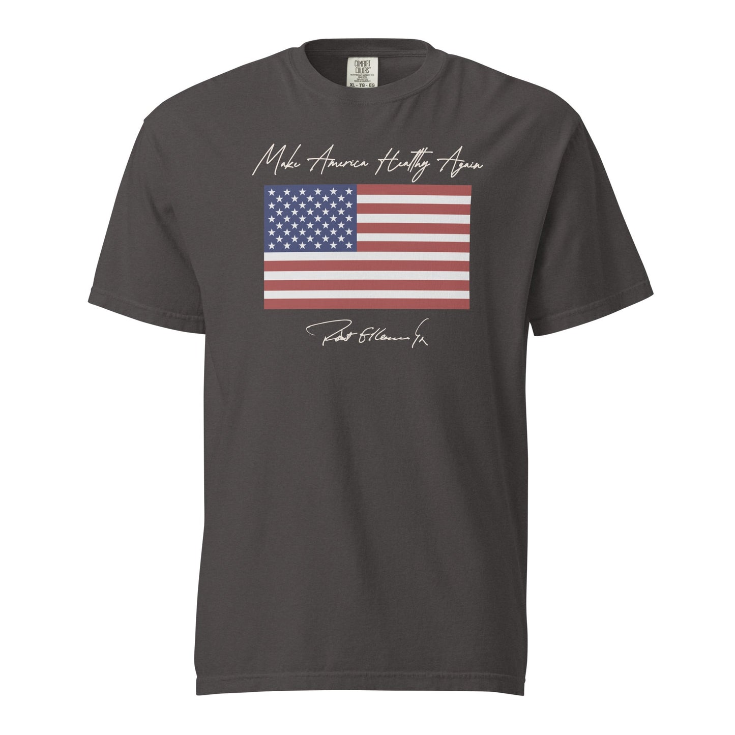 Make America Healthy Again Flag Unisex Heavyweight Tee - Team Kennedy Official Merchandise