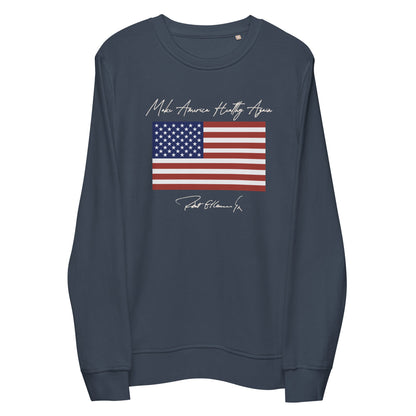 Make America Healthy Again Flag Unisex Organic Sweatshirt - Team Kennedy Official Merchandise