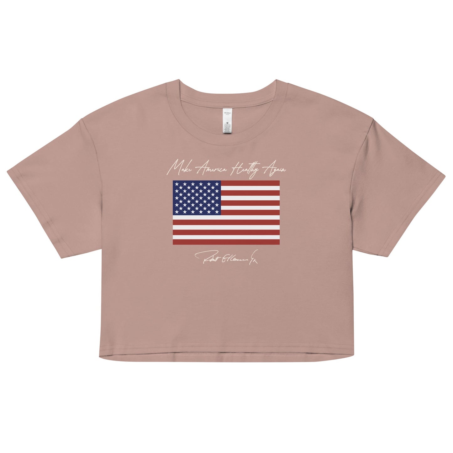 Make America Healthy Again Flag Women’s Crop Top - Team Kennedy Official Merchandise