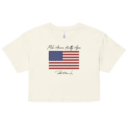 Make America Healthy Again Flag Women’s Crop Top - Team Kennedy Official Merchandise