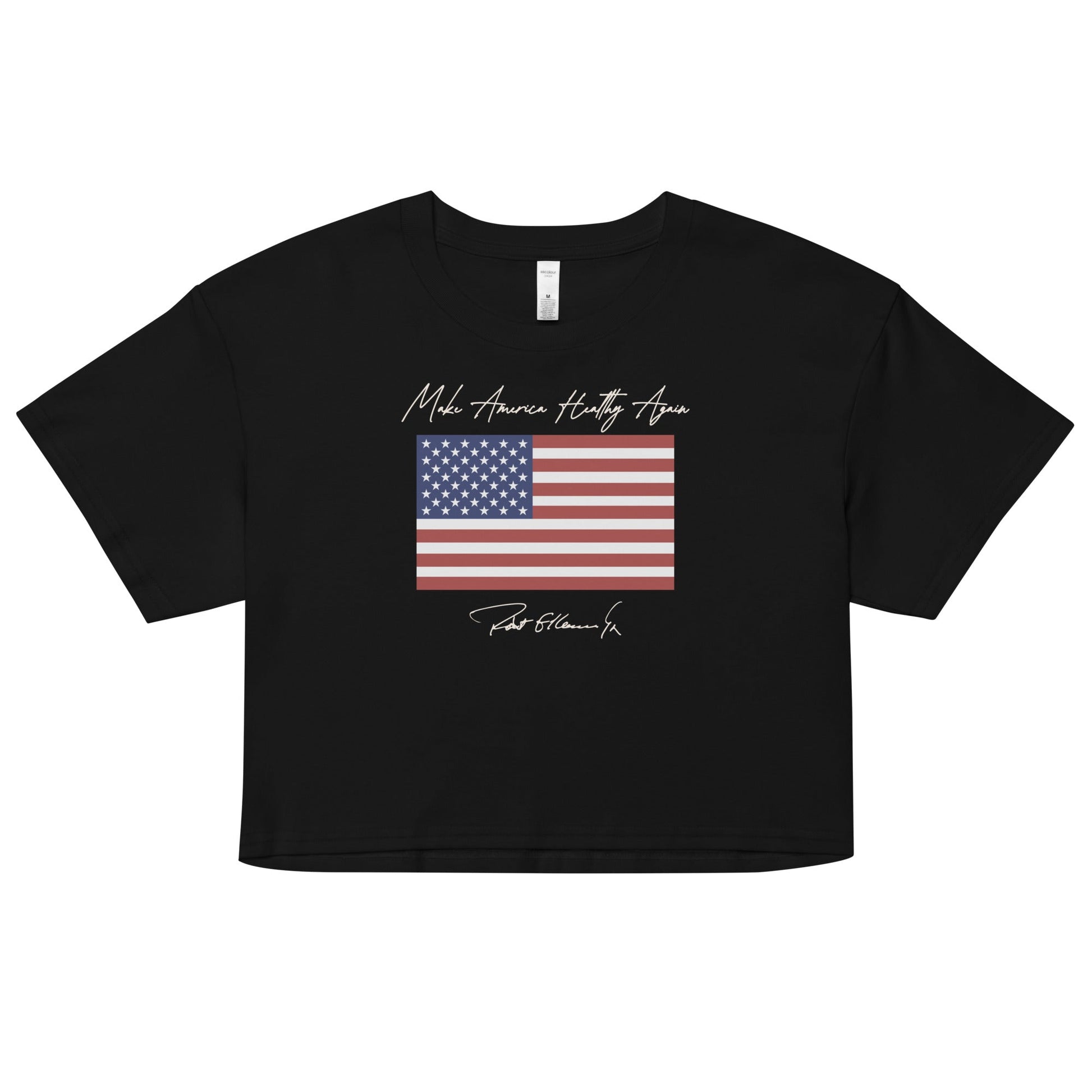 Make America Healthy Again Flag Women’s Crop Top - Team Kennedy Official Merchandise