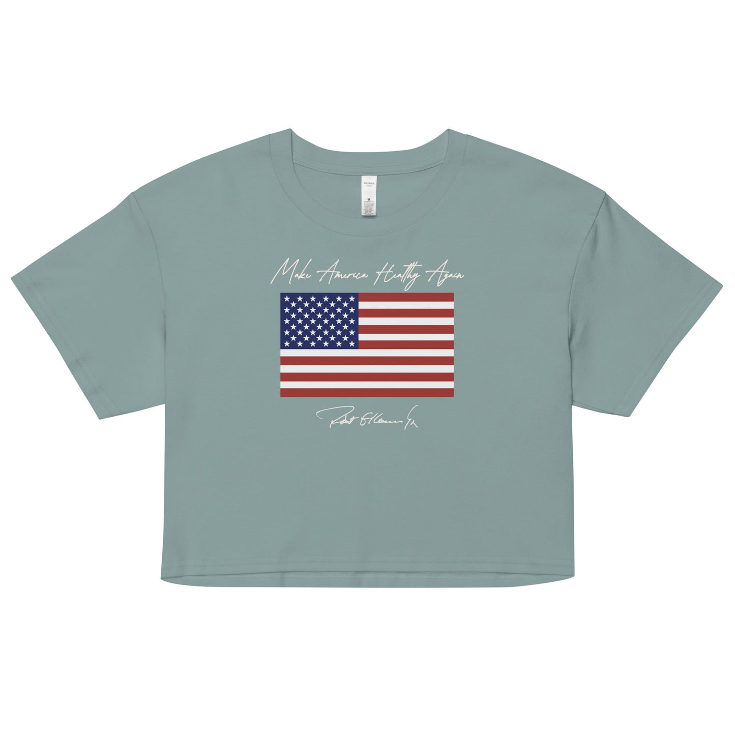 Make America Healthy Again Flag Women’s Crop Top - Team Kennedy Official Merchandise