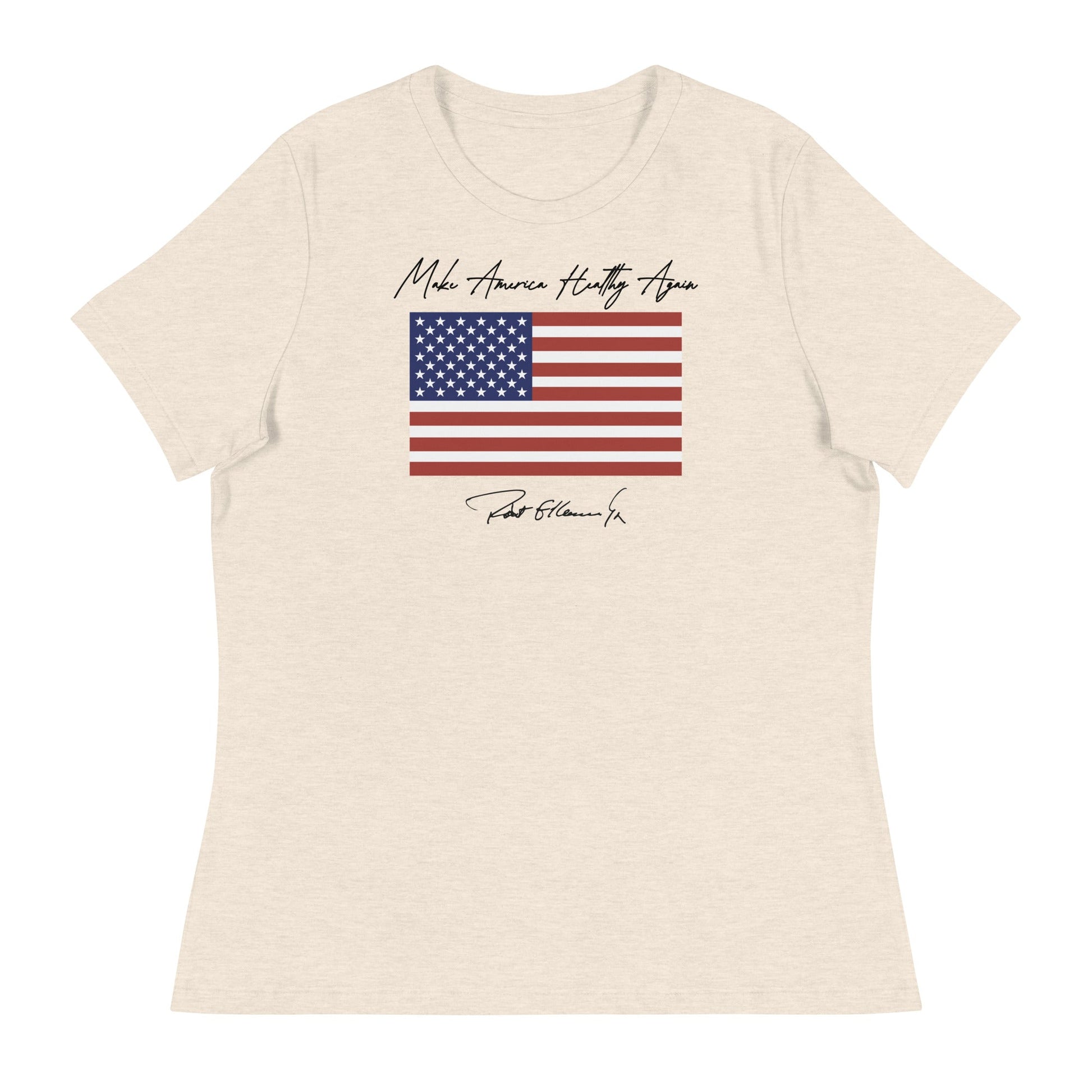 Make America Healthy Again Flag Women's Relaxed Tee - Team Kennedy Official Merchandise