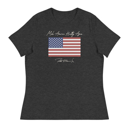 Make America Healthy Again Flag Women's Relaxed Tee - Team Kennedy Official Merchandise