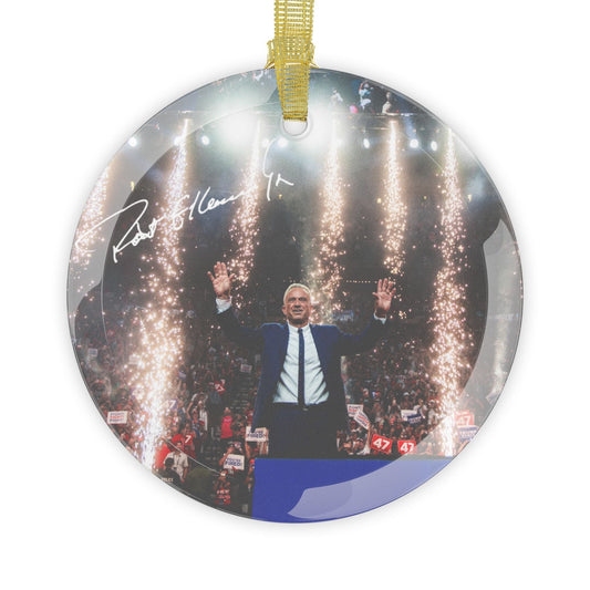 Make America Healthy Again Glass Ornament - Team Kennedy Official Merchandise