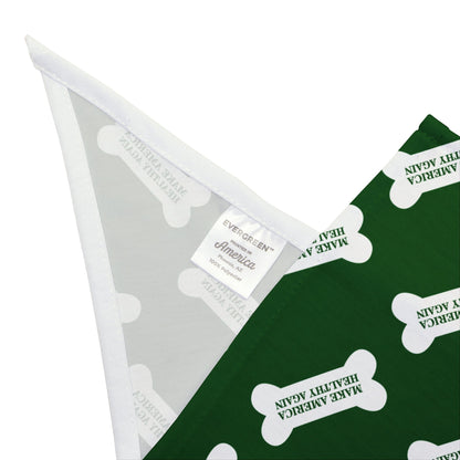 Make America Healthy Again Green Dog Bone Pet Bandana - Team Kennedy Official Merchandise