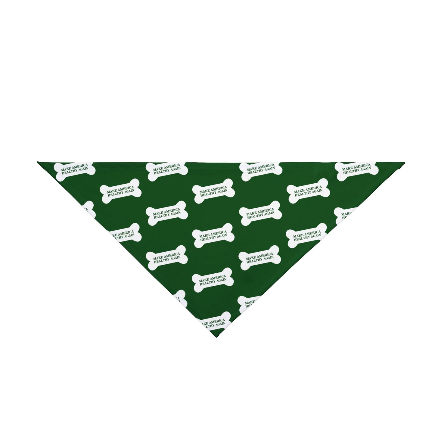 Make America Healthy Again Green Dog Bone Pet Bandana - Team Kennedy Official Merchandise