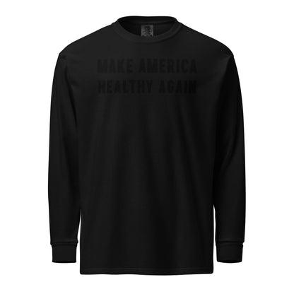 Make America Healthy Again II Onyx Heavyweight Long - Sleeve Tee - Team Kennedy Official Merchandise