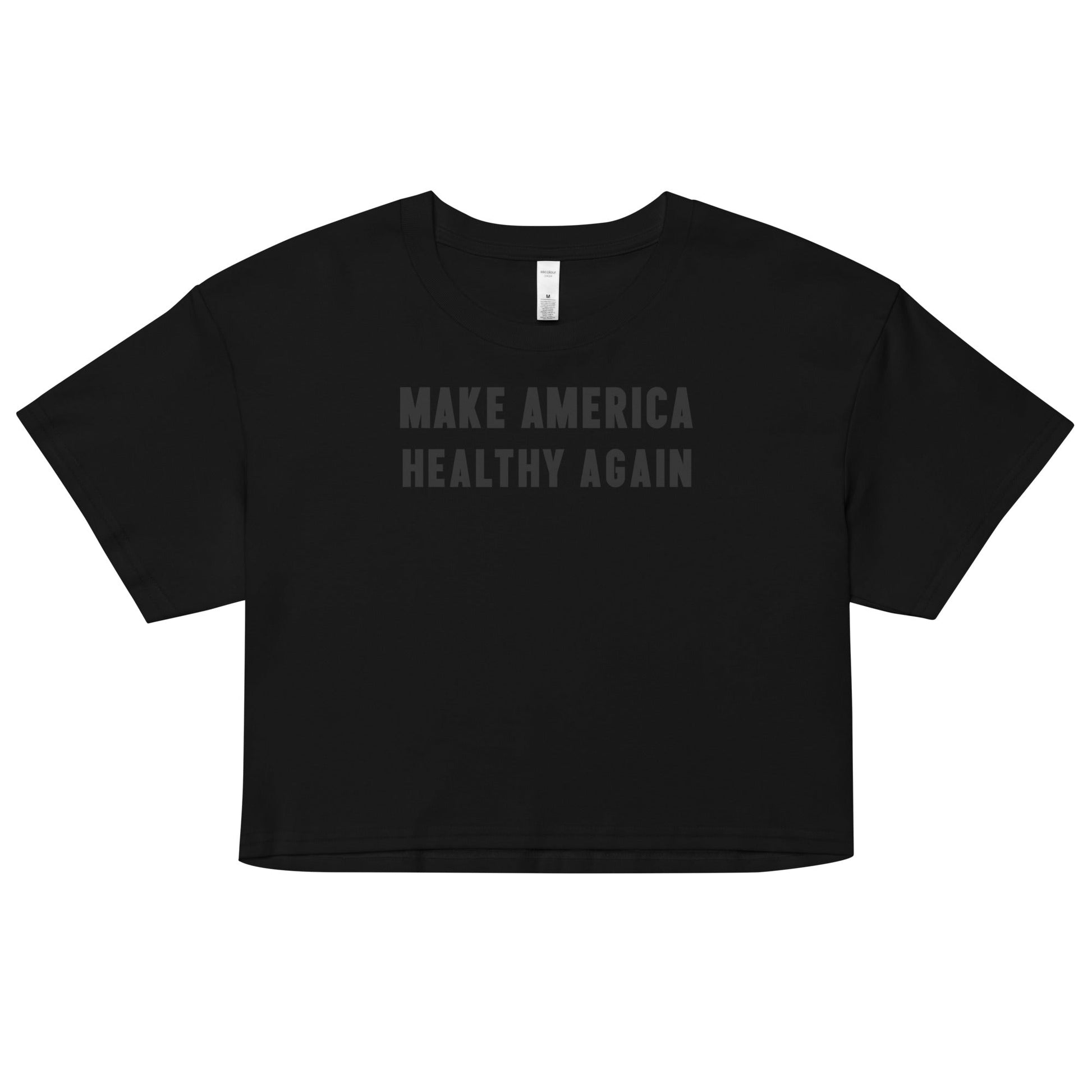 Make America Healthy Again II Onyx Women’s Crop Top - Team Kennedy Official Merchandise