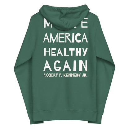 Make America Healthy Again II Unisex Fleece Zip Up Hoodie - Team Kennedy Official Merchandise