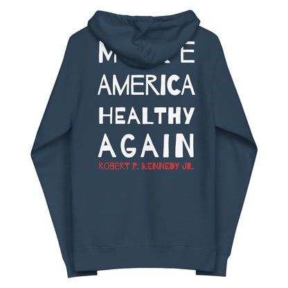 Make America Healthy Again II Unisex Fleece Zip Up Hoodie - Team Kennedy Official Merchandise