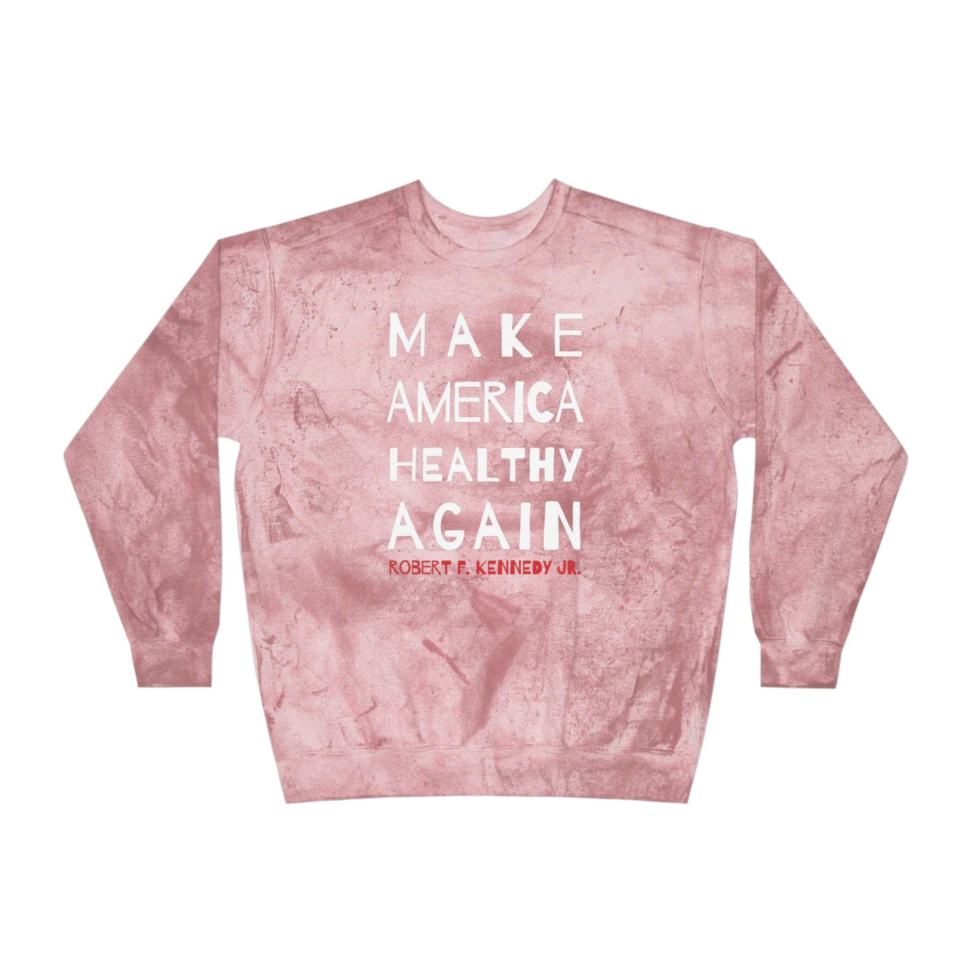 Make America Healthy Again II Unisex Splatter Paint Crewneck Sweatshirt - Team Kennedy Official Merchandise