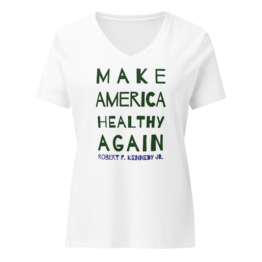 Make America Healthy Again II Women’s Relaxed V - Neck Tee - Team Kennedy Official Merchandise