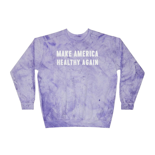 Make America Healthy Again III Unisex Splatter Paint Crewneck Sweatshirt - Team Kennedy Official Merchandise