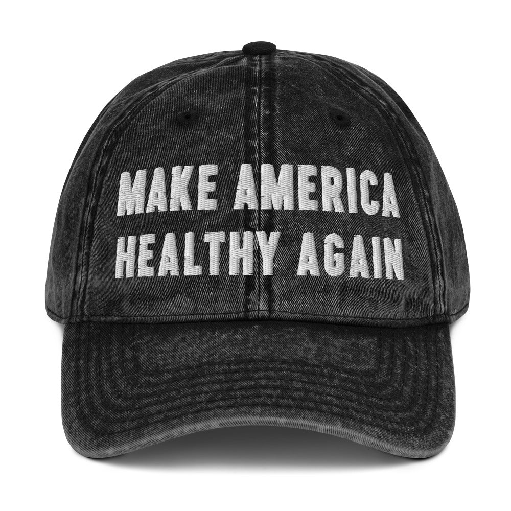 Make America Healthy Again III Vintage Cotton Twill Cap - Team Kennedy Official Merchandise