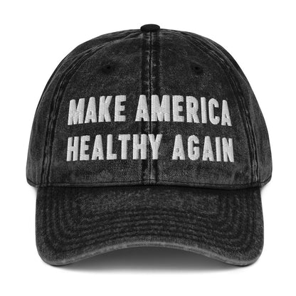 Make America Healthy Again III Vintage Cotton Twill Cap - Team Kennedy Official Merchandise