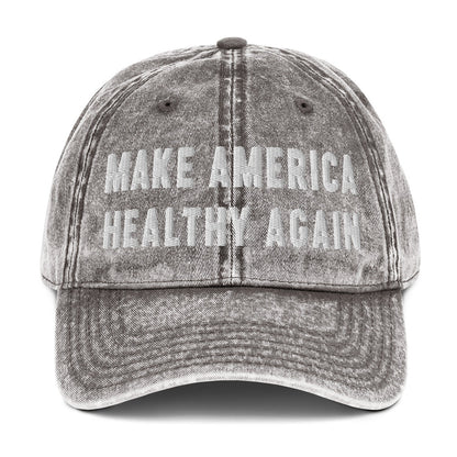 Make America Healthy Again III Vintage Cotton Twill Cap - Team Kennedy Official Merchandise