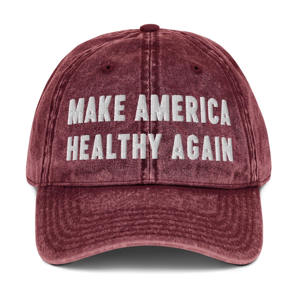 Make America Healthy Again III Vintage Cotton Twill Cap - Team Kennedy Official Merchandise