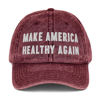 Make America Healthy Again III Vintage Cotton Twill Cap - Team Kennedy Official Merchandise