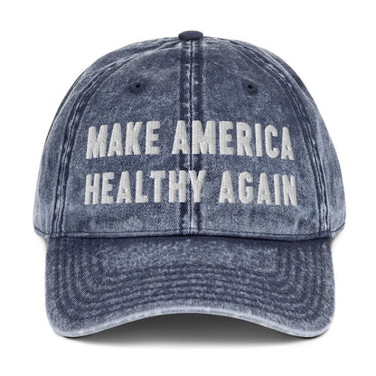 Make America Healthy Again III Vintage Cotton Twill Cap - Team Kennedy Official Merchandise