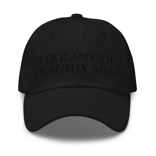 Make America Healthy Again Onyx Embroidered Dad Hat - Team Kennedy Official Merchandise